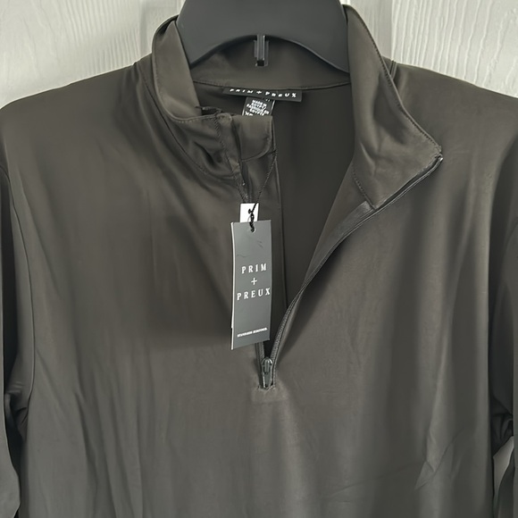 NWT Prim + Preux Men’s 1/4 Zip Long Sleeve Modern Polo Tee (Sz XS) - Picture 3 of 10